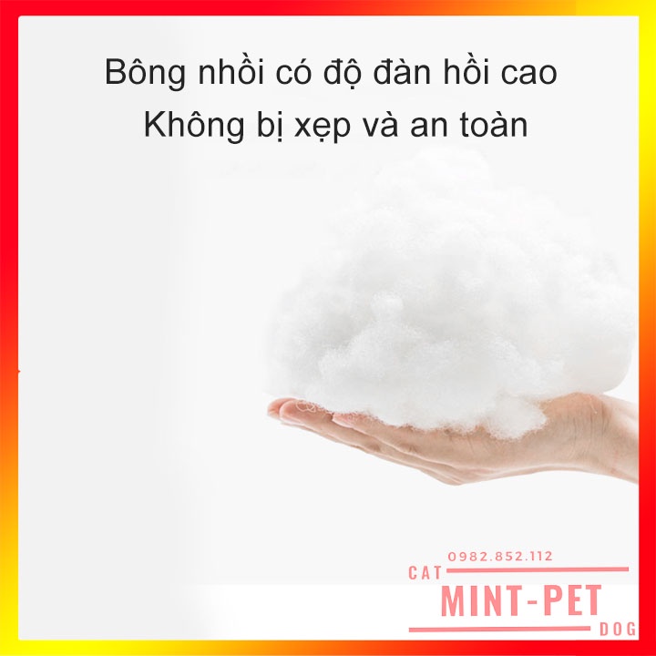 Nhà Đệm Cho Chó Mèo Thú Cưng Kiểu Nhà Chuồng - Ổ Đệm Nằm Gấp Gọn Cho Chó Mèo