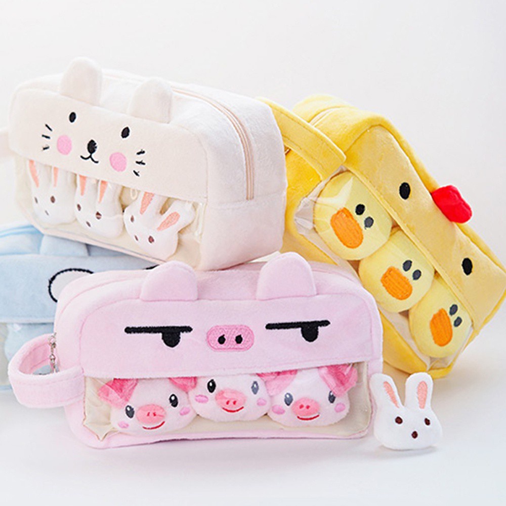 Túi Đựng Bút Bằng Vải Bông Cỡ Lớn Nhiều Màu Dễ Thương Sáng Tạo
