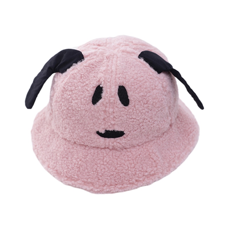 Nón Tai Bèo Phối Lông Xù Ấm Áp Xinh Xắn Kiểu Hoạt Hình Cho Bé