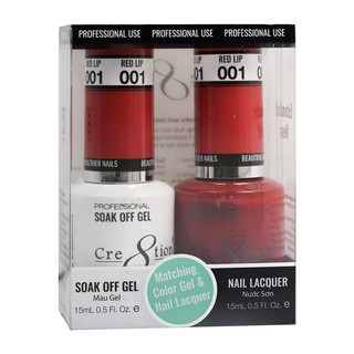 Sơn cre8tion duo gel red lips_001