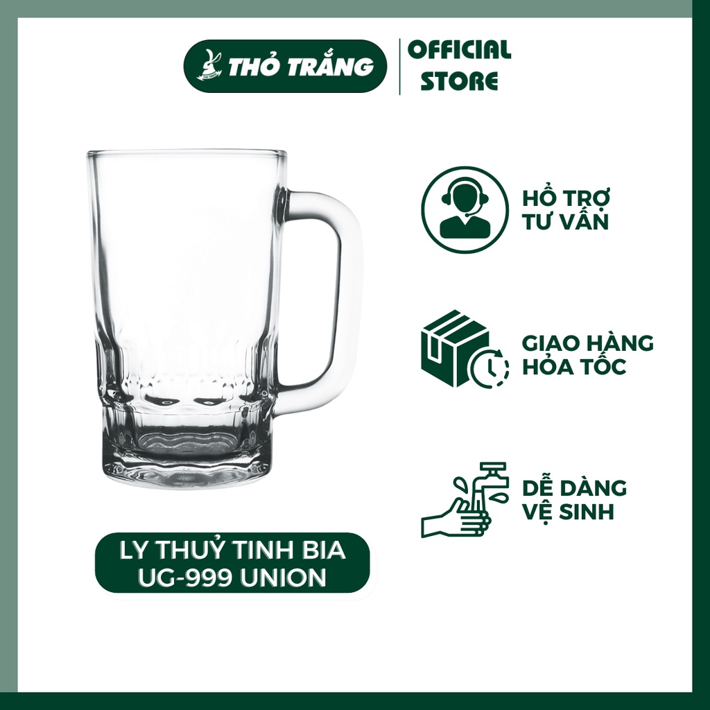 Ly Thủy Tinh Uống Bia Cao Cấp Union Glass UG-999 Nhập Khẩu Thái Lan