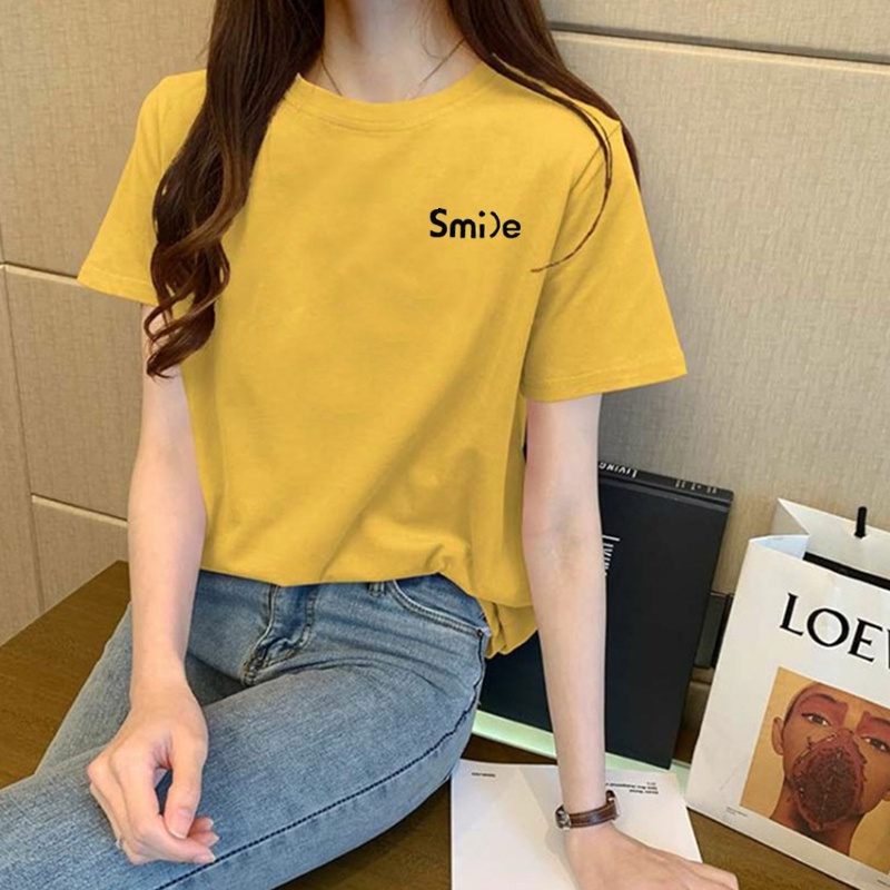 Korean version of loose fashion print trend short-sleeved T-shirt woman