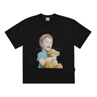 Áo thun  ADLV BABY FACE SHORT SLEEVE T-SHIRT BLACK BROWN BEAR Authentic có sẵn - Ào thun Unisex