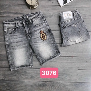 Quần short đùi jean nam xám đậm không rách gối chất bò cao cấp co dãn 4 chiều cực đẹp, quần rin nam HD36 Mẫu Mới