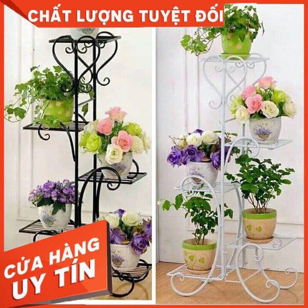 KỆ ĐỂ CHẬU HOA CÂY CẢNH 5 TẦNG Loại to đĩa vuông