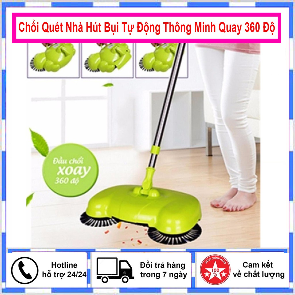 💥Chổi Quét Nhà Hút Bụi Tự Động Thông Minh Quay 360 Độ - Lau sạch mọi ngóc ngách trong nhà 💥SIÊU HOT💥