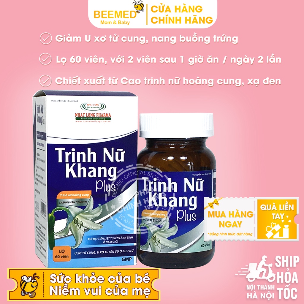 Trinh nữ Khang Plus hỗ trợ giảm u xơ tử cung, tuyến vú phì đại tiền liệt tuyến - từ xạ đen, trinh nữ hoàng cung