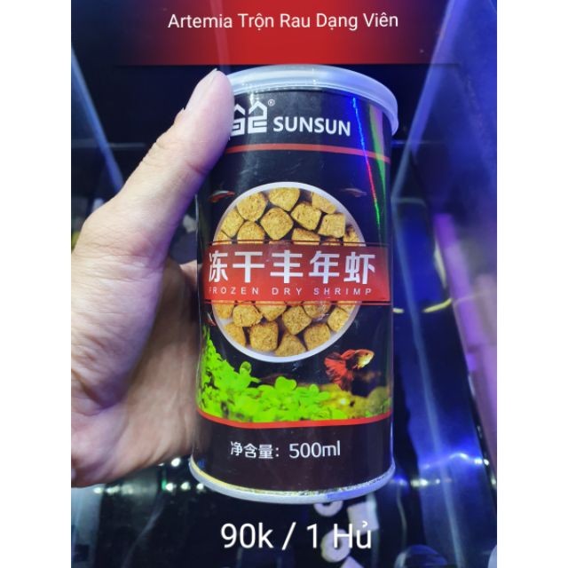 Thức Ăn Cá Cảnh Artemia Trộn Rau Củ - Guppy Xanh