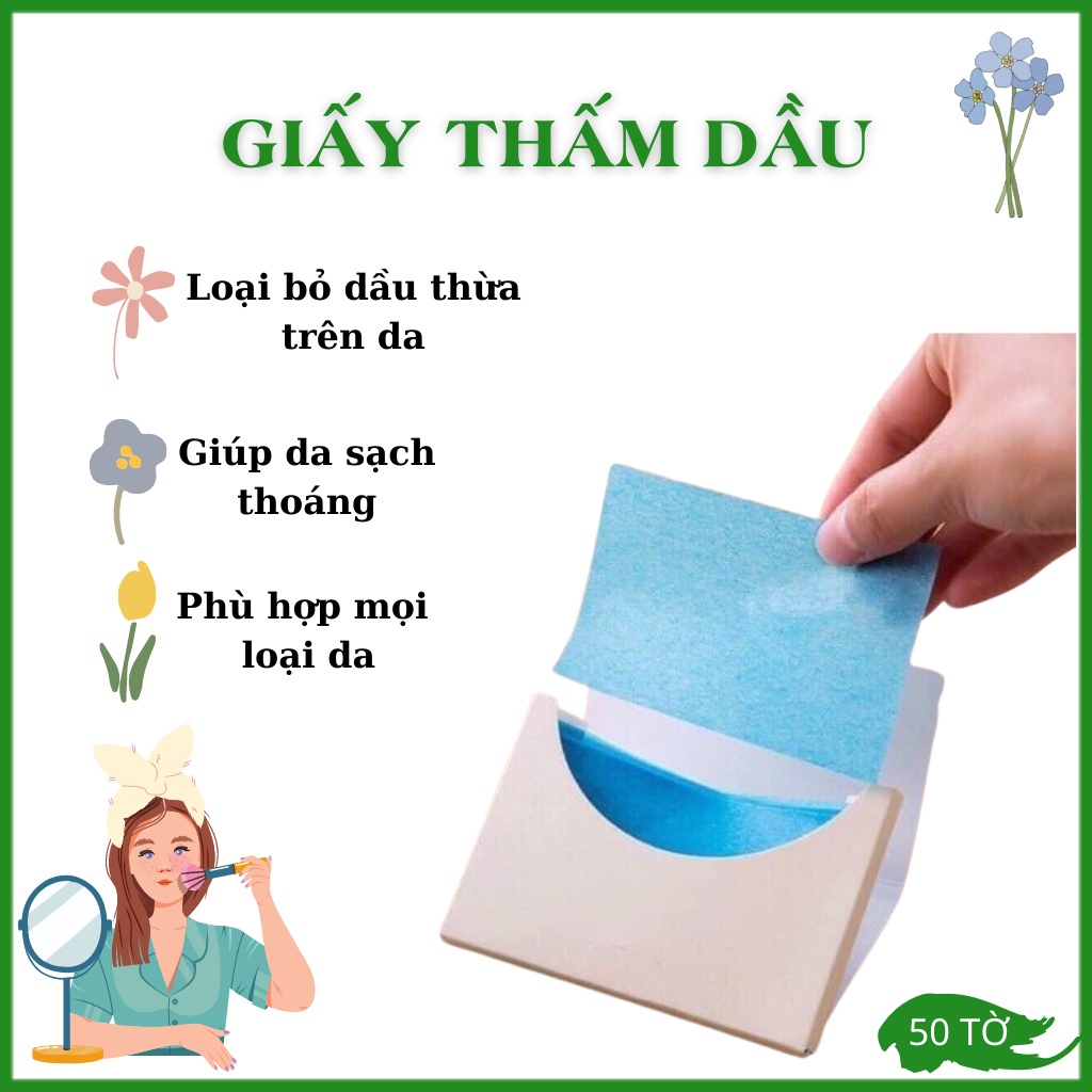 Giấy Thấm Dầu Da Mặt 50 tờ Nội Địa Trung