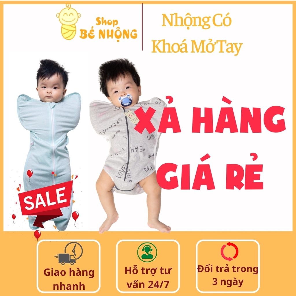 Quấn Nhộng Chũn Cộc Hở Chân Giúp Bé Ngủ Ngon Mã NCC03