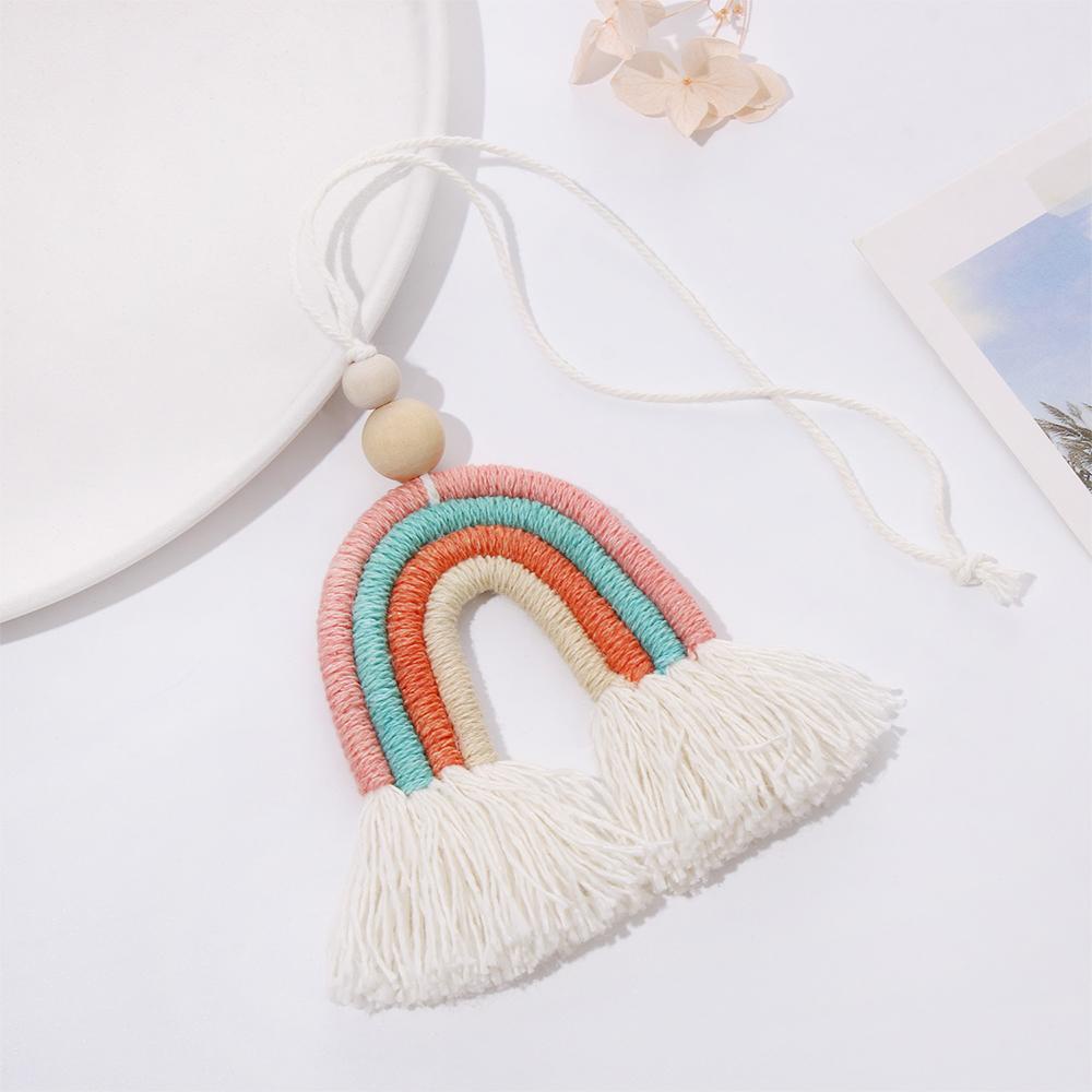 WTTLE Phụ Kiện Trang Trí Cửa Sổ Xe Hơi Hình Cầu Vồng Phong Cách Boho