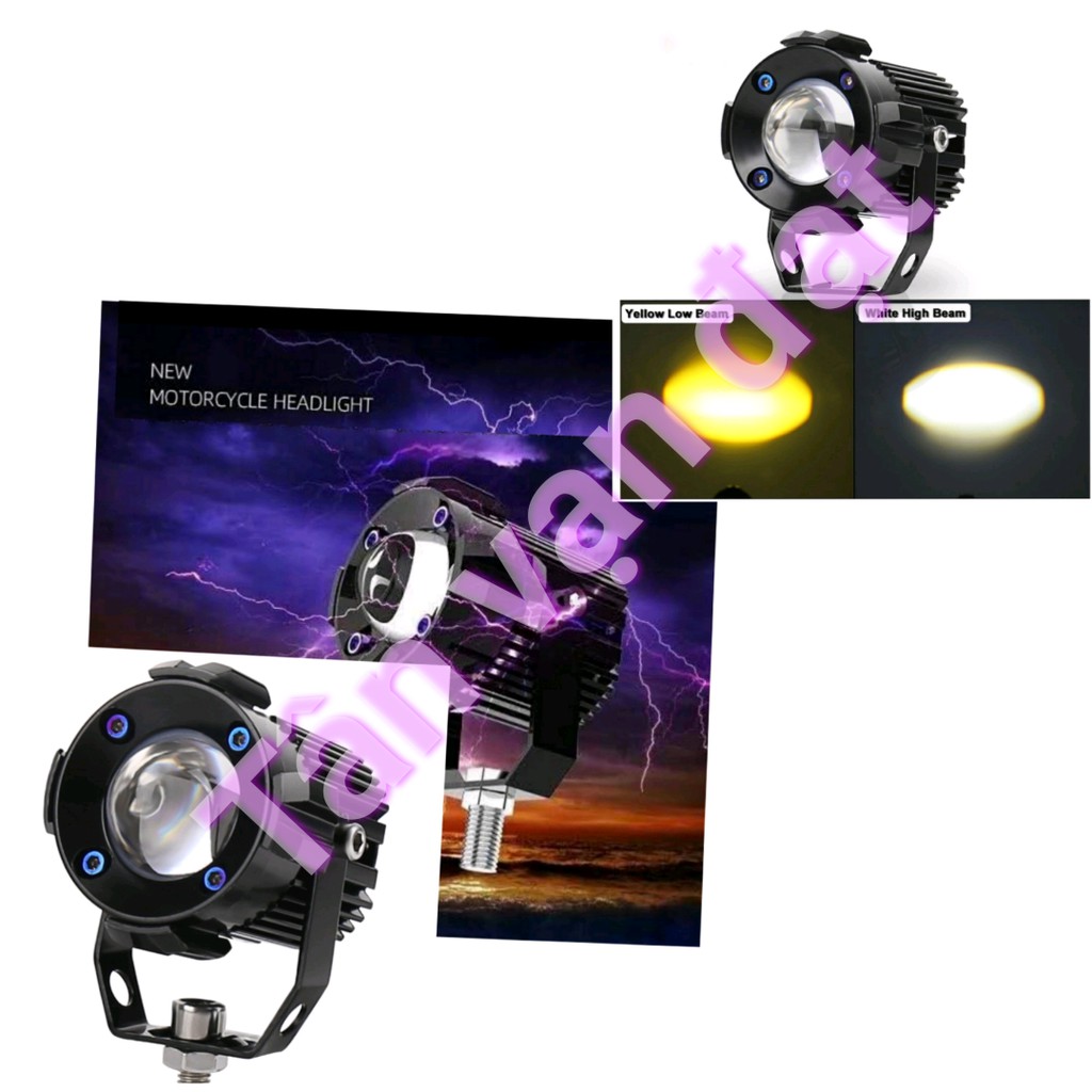 Bóng Đèn led bi cầu mini trợ sáng TD35 thiết kế thể thao 2 màu Vàng Trắng