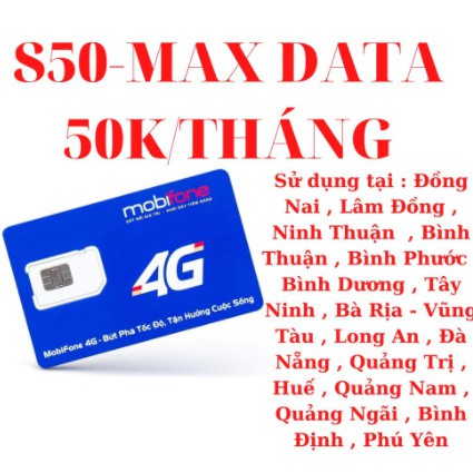 Sim Mobifone 1 TỶ GB , Không giới hạn dung lượng , Duy trì 50k/tháng tài khoản o đồng.