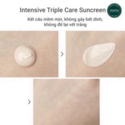 Kem chống nắng lâu trôi làm sáng da innisfree Intensive Triple Care Sunscreen SPF50+ - Chính Hãng | BigBuy360 - bigbuy360.vn