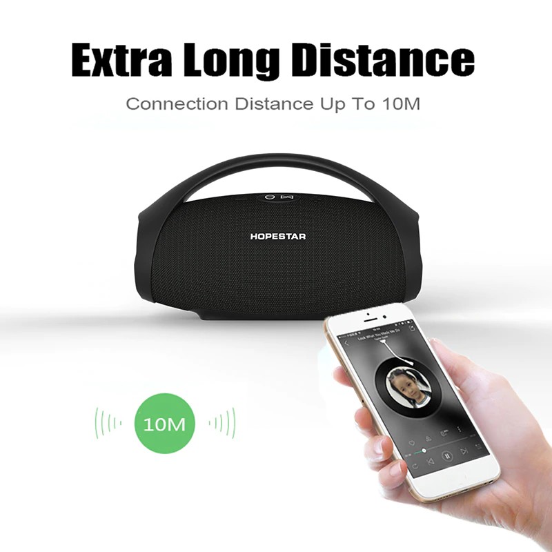 Loa bluetooth cao cấp Hopestar H32 công suất 10W, pin dùng 4H, siêu Bass, IPX6 (5 Màu)