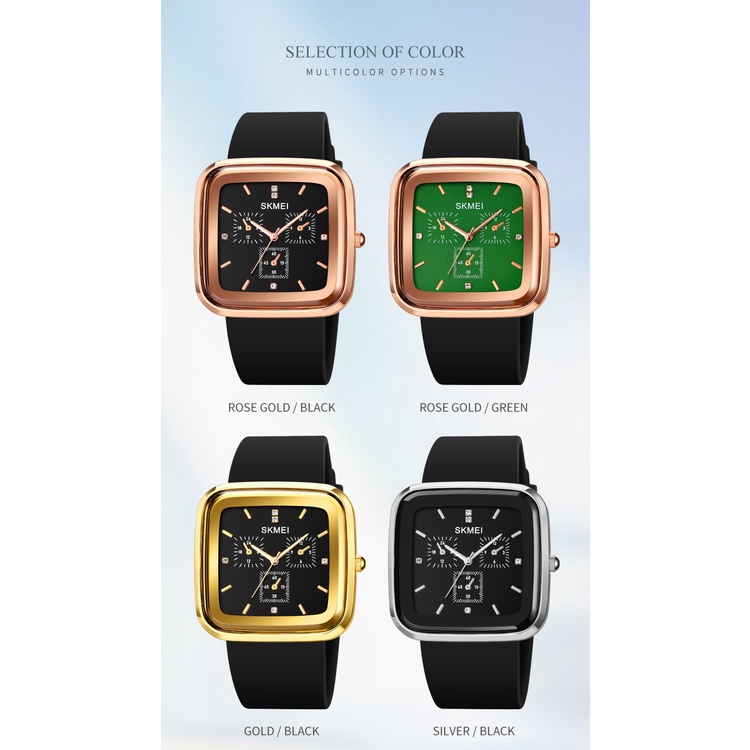 Đồng Hồ Quartz Nam Dây Silicone Chống Thấm Nước SKMEI