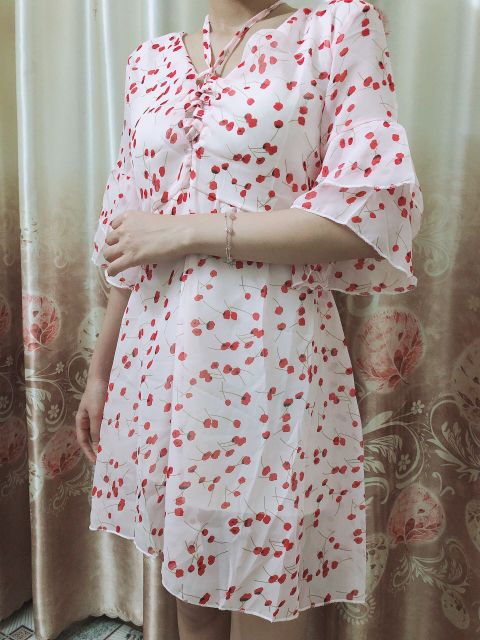 Đầm voan hoa nhí sexy