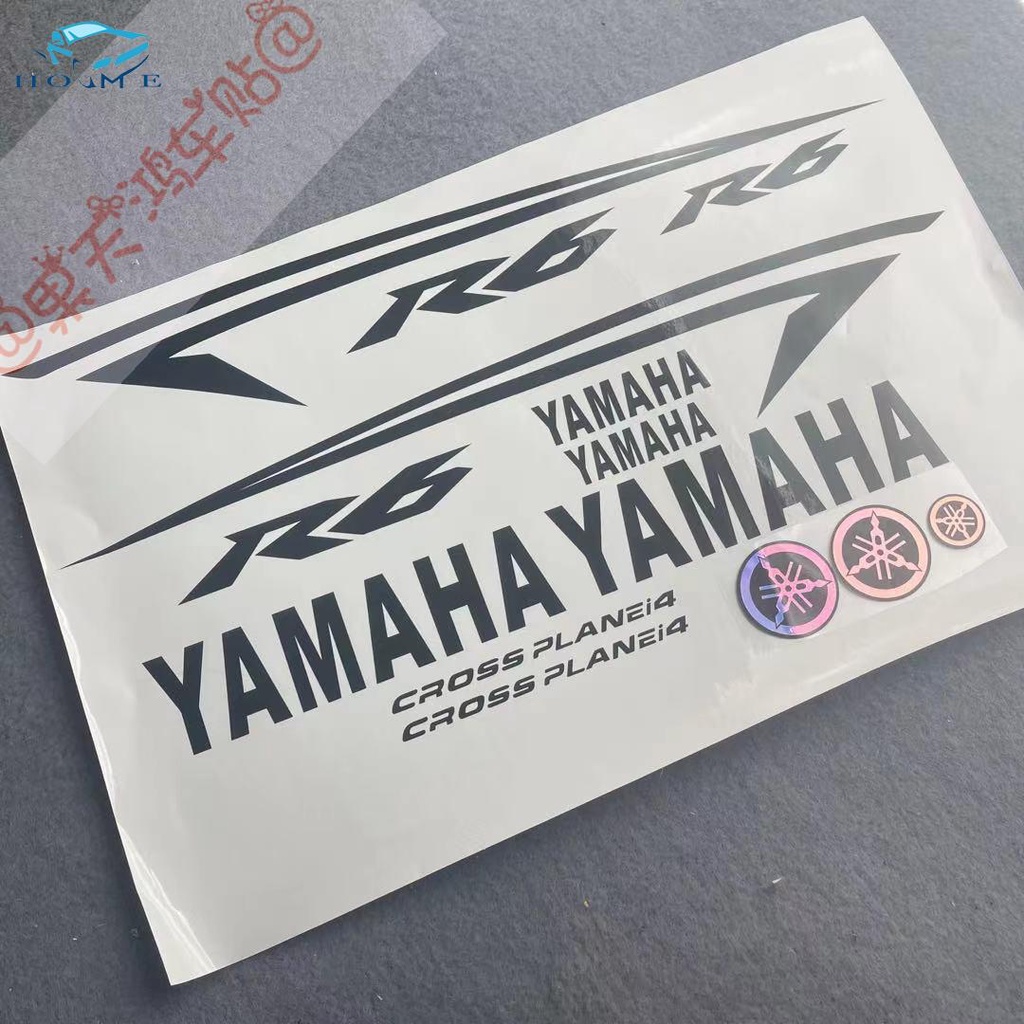 Miếng dán trang trí xe hơi Yamaha YZF-R1 / R6 hình vương miện màu vàng
