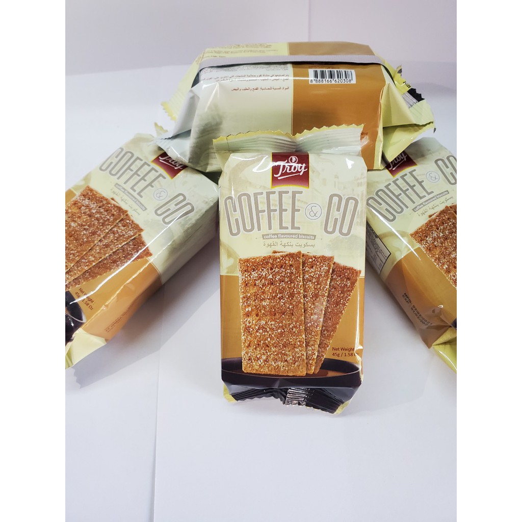 HCM- Bánh Troy Coffee Co phủ đường Indonesia (1 hộp/ 12 Gói)