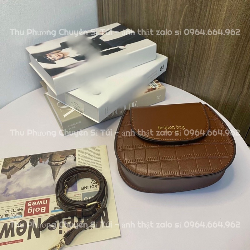 Túi mini nữ dáng bầu size 12 kèm dây đeo chéo (ảnh thật shop chụp)