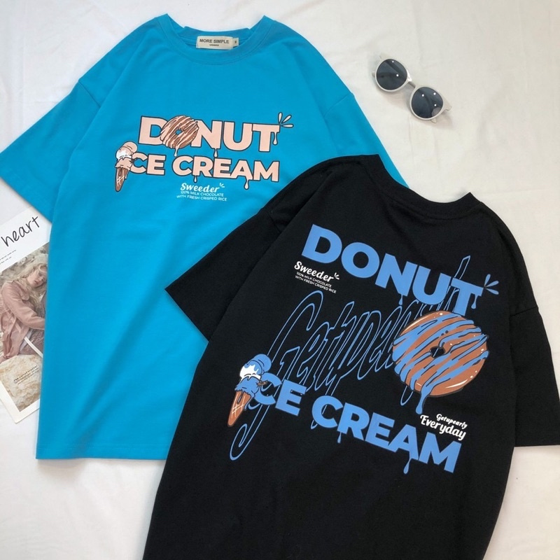 Áo thun tay lỡ form rộng DONUT ulzzang (ẢNH THẬT)