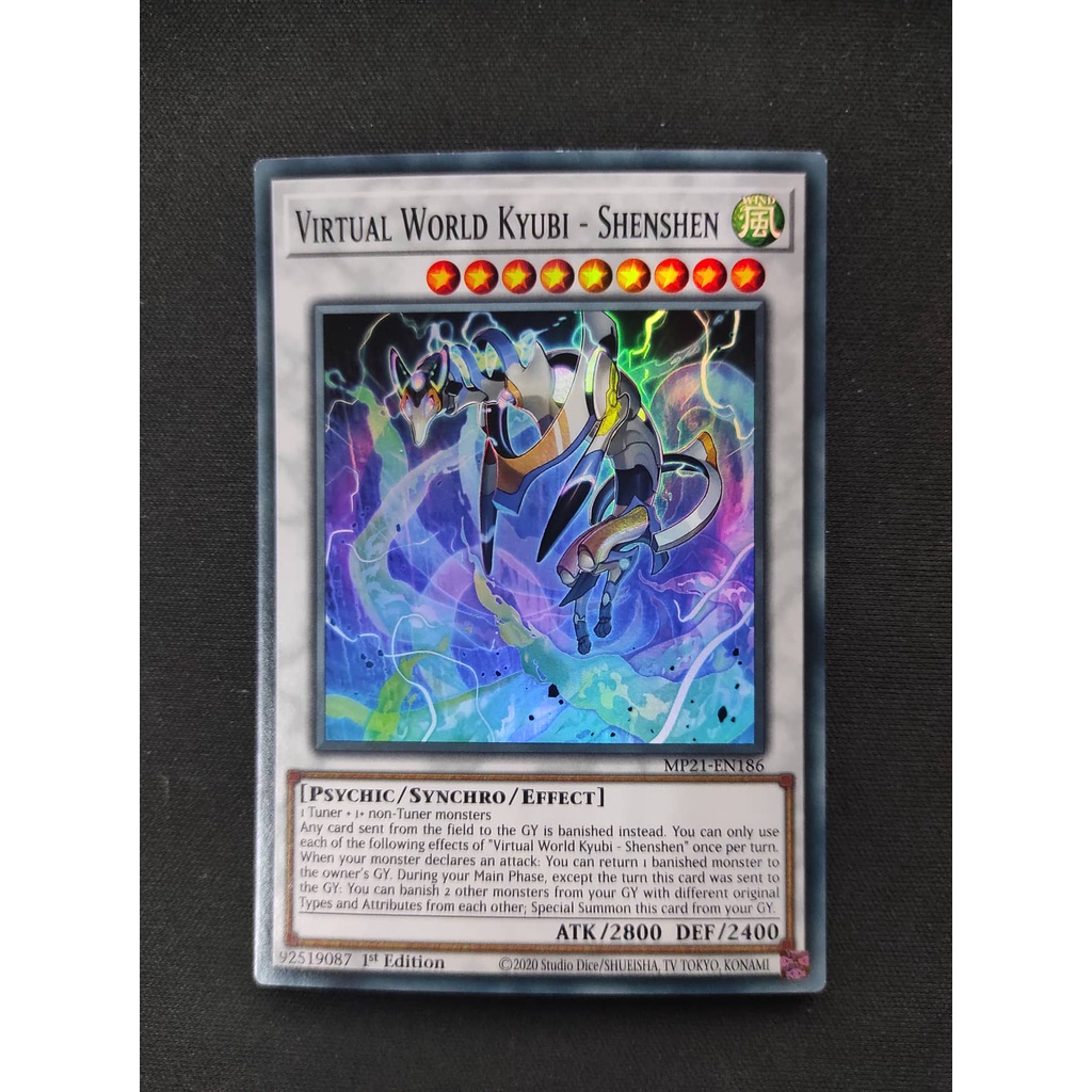 (YGO-TCG)1 lá thẻ bài Virtual World Kyubi - Shenshen - MP21-EN186 - Super Rare