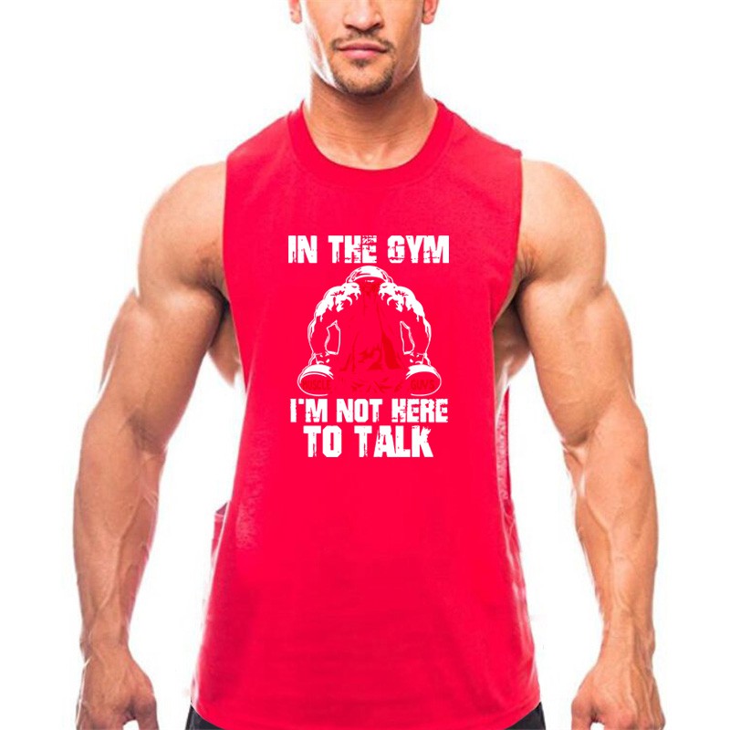 Áo thun ba lỗ nam cổ tròn in hình thời trang