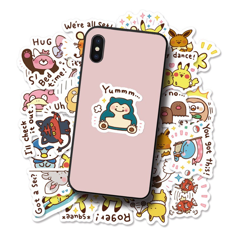 Bộ Sticker dán chủ đề Pokemon dễ thương M-1004 mới nhất 2021