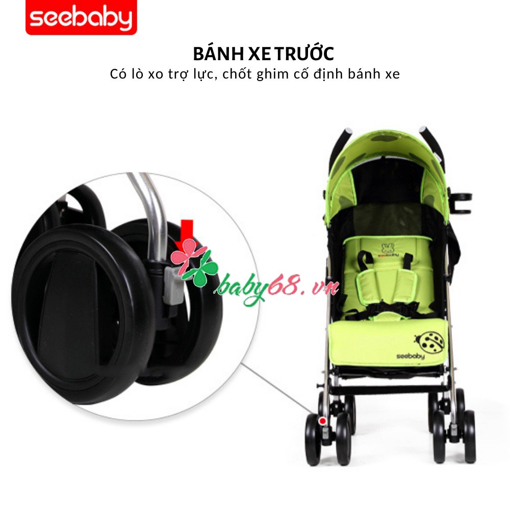 Xe đẩy Seebaby Cánh Cam S03A