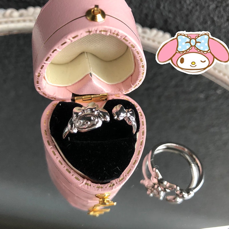 Sanrio Nhẫn Hình Kuromi Melody Có Thể Điều Chỉnh Kích Cỡ Cho Bạn Trai Và Bạn Gái
