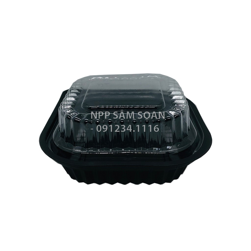 100 Hộp nhựa vuông đế đen HT12