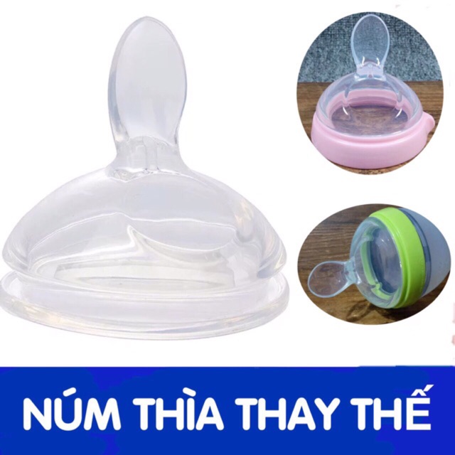 Núm thìa ăn bột, cháo thay thế núm ti bình cổ siêu rộng