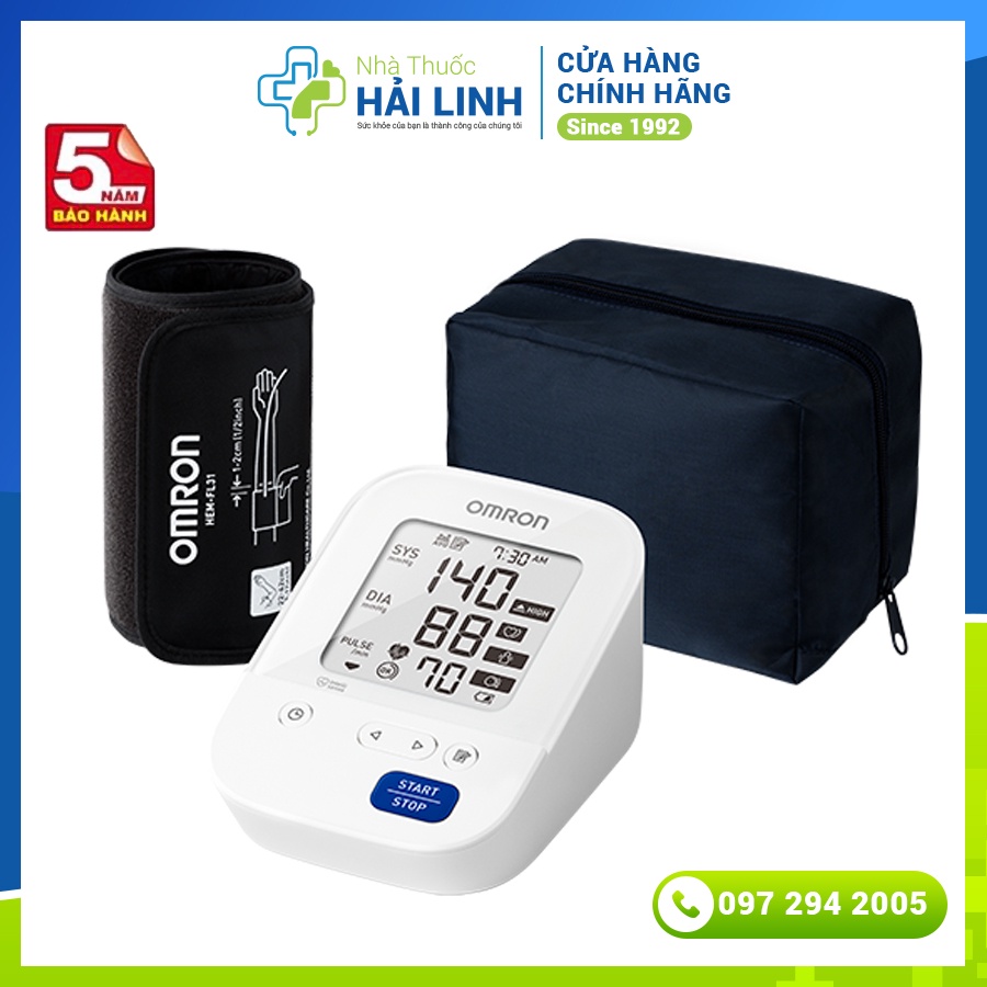 Máy đo huyết áp tự động Omron HEM-7156-A ⚡ Bảo hành 5 năm ⚡ Cao cấp Giúp đo huyết áp chính xác hiệu quả