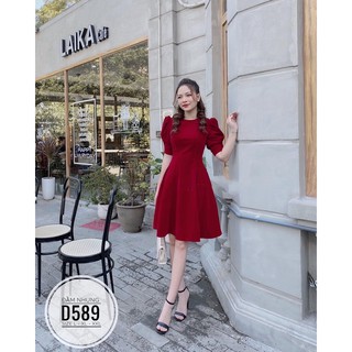 Bigsize Đầm nhung D589