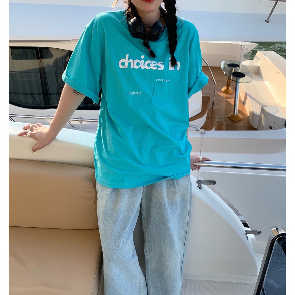 Áo thun nữ dáng dài rộng thời trang phong cách hàn quốc cho nữ