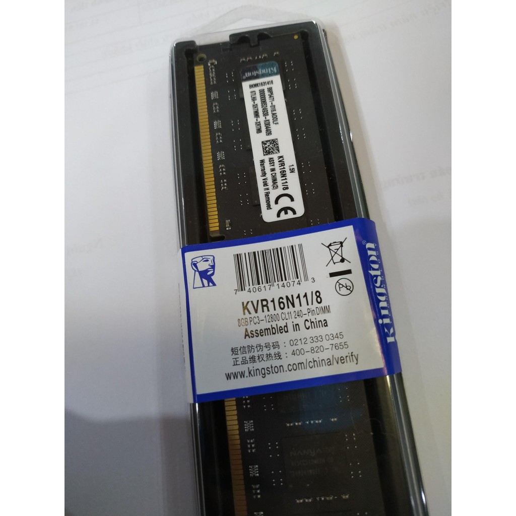 Ram Kingston DDR3 8GB Bus 2400MHz mới 100% - Bảo Hành 03 năm