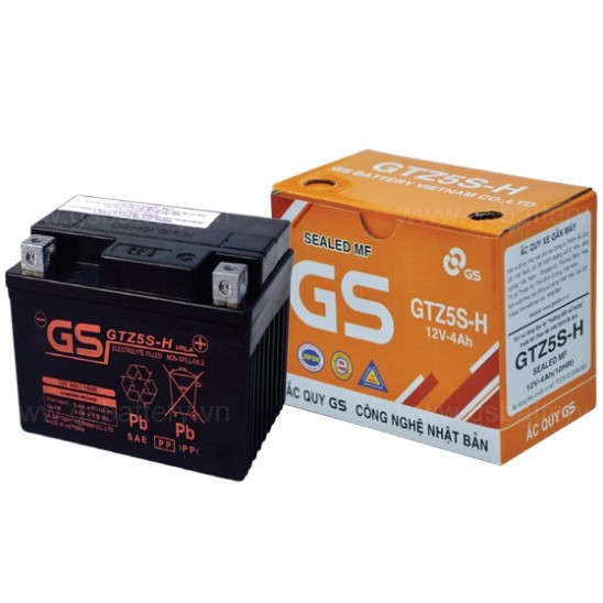 Bình Ắc Quy Khô GS GTZ5S-H (12V - 4Ah), Ắc Quy, Bình Điện, AQ