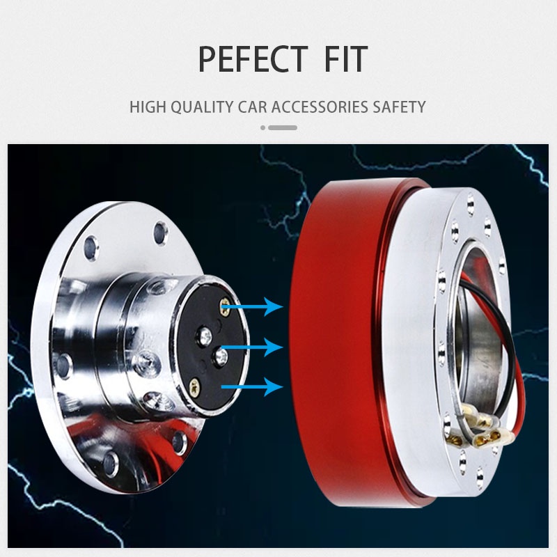 Bộ Chuyển Đổi Vô Lăng Xe Hơi Phát Hành Nhanh Chóng Đế Vô Lăng Xe Hơi Bằng Hợp Kim Nhôm Tháo Lắp Nhanh Tiện Dụng Phụ tùng thay thế trang trí Phụ kiện nội thất ô tô