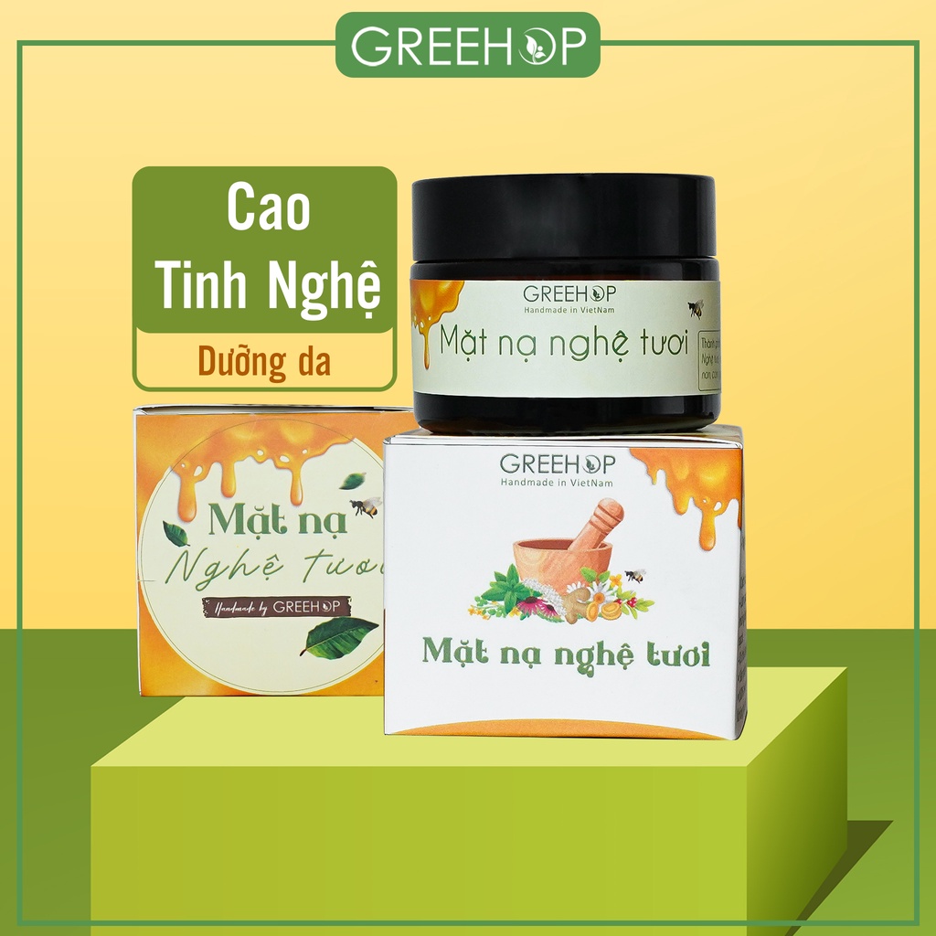 Cao tinh nghệ sữa ong chúa GREEHOP dưỡng da tự nhiên (Handmade)