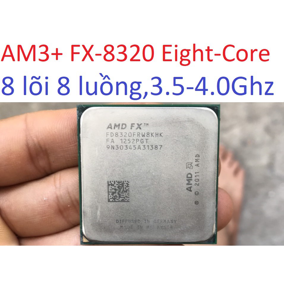 tặng keo - bộ vi xử lý CPU AMD FX 8320 Eight Core socket AM3+ cho máy tính pc processor FD8320FRW8KHK