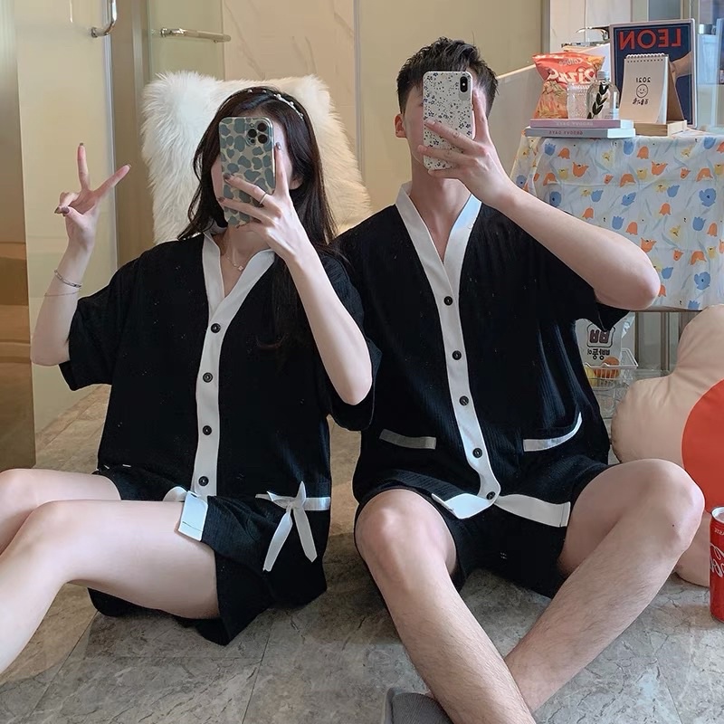 Đồ ngủ couple cổ V - QC