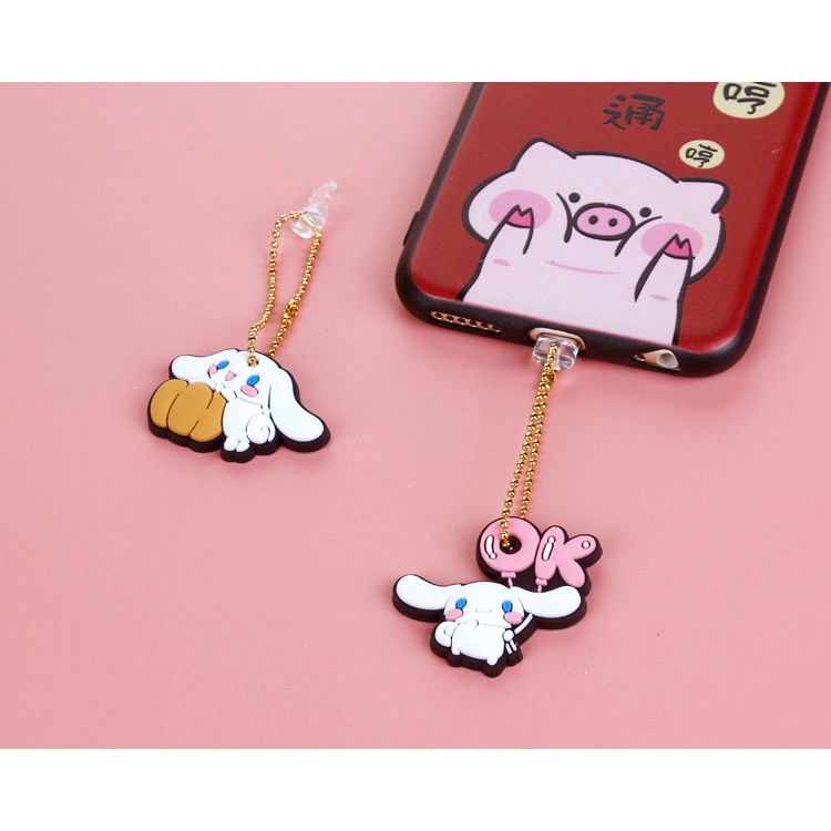 Nút Bịt Cổng Sạc Điện Thoại Chống Bụi Hình Hoạt Hình Dễ Thương