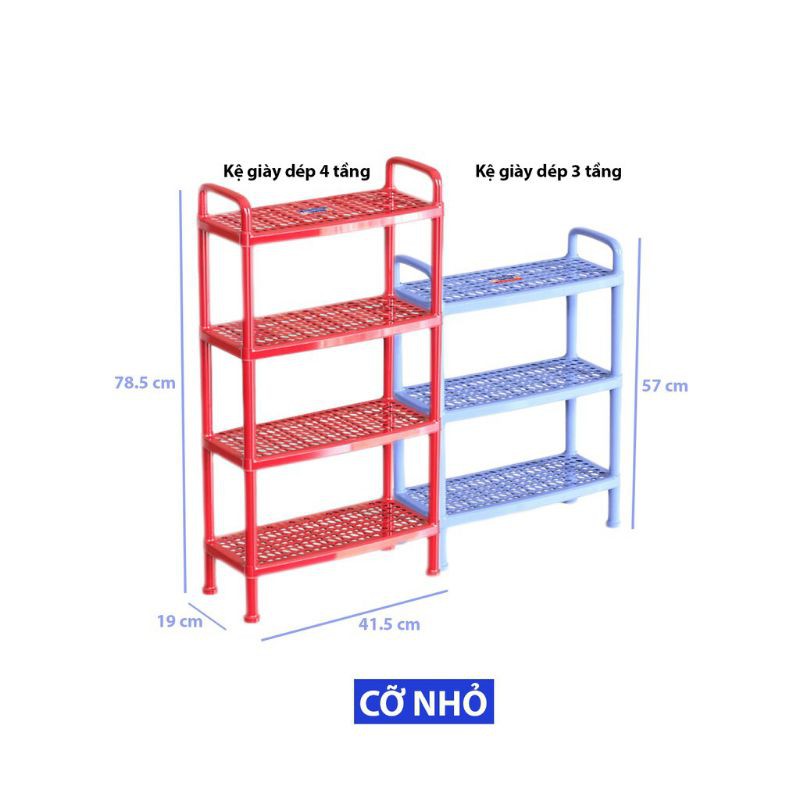 KỆ GIẦY DÉP DUY TÂN 3 TẦNG/4 TẦNG TO NHỎ