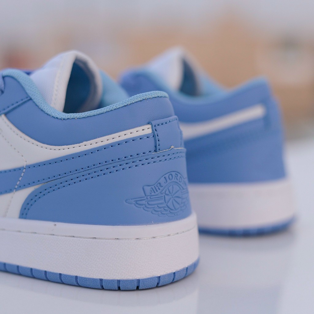 (Bill+tag+Box) Giày thể thao Air Jordan 1 Low UNC Xanh Trắng Cổ Thấp [Freeship]