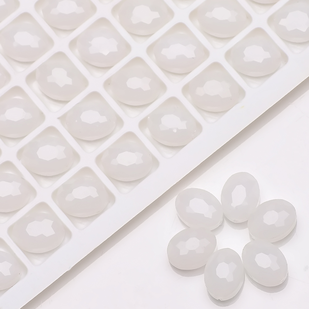 Set 10 Hạt Pha Lê Hình Đôi Mắt 9x12mm Làm Đồ Trang Sức Thủ Công