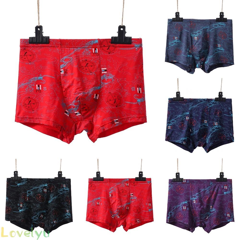 【LOVELYU】Men Casual And Comfortable Boxer Briefs Modal Super Fat Underwear Loose Shorts High Quality【Good Quality】