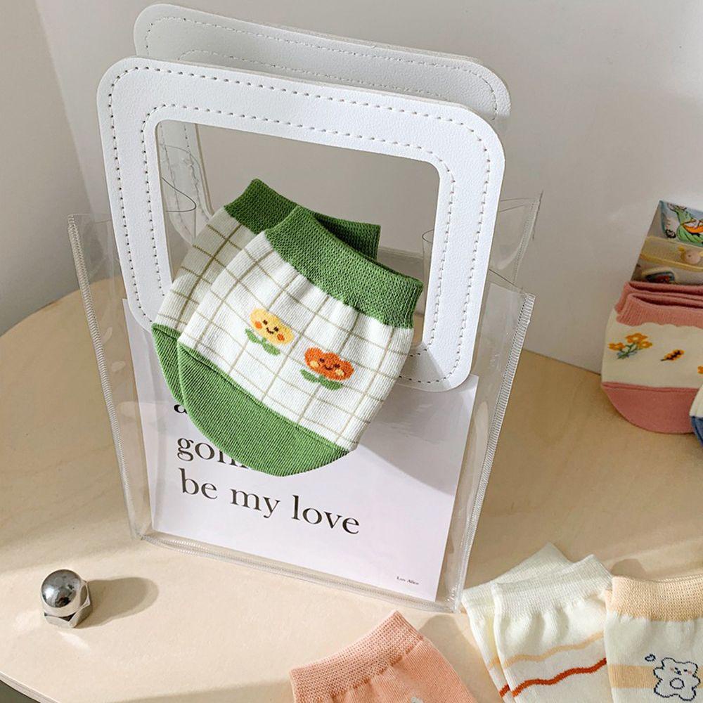 Vớ Cotton Ngắn Họa Tiết Hoa Hoạt Hình Nhật Bản Thoải Mái Thời Trang Mùa Hè Cho Nữ