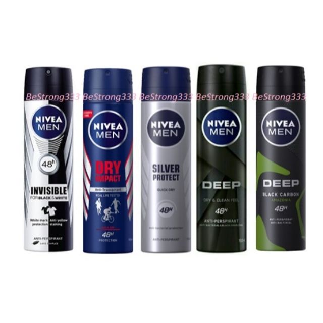 Xịt ngăn mùi Nivea men 150 ml đủ loại