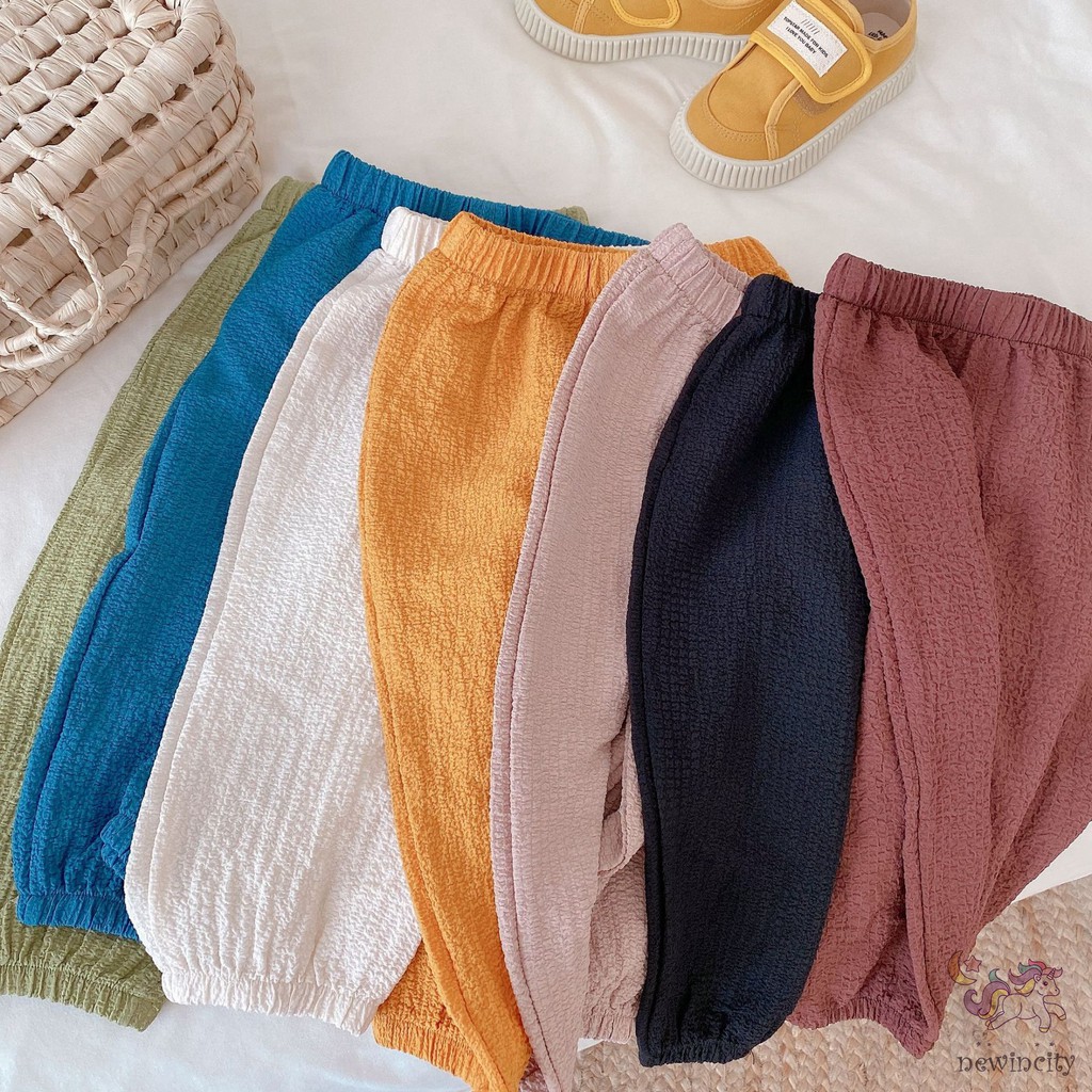 Quần Dài Chống Muỗi Màu Sắc Kẹo Ngọt Phong Cách Hàn Quốc Thoải Mái Cho Bé