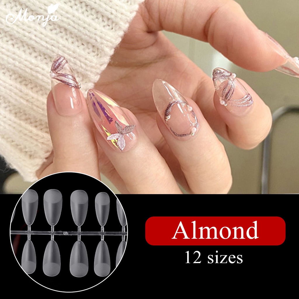 MONJA Bộ 120/240 Móng Tay Giả Làm Nail Chuyên Dụng